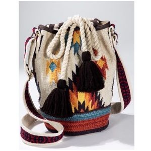 Ruggine Hand Woven Chic Ethnic Inspired Bucket Bag.
